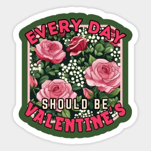 Roses and Baby's Breath for Valentine's Day. Sticker